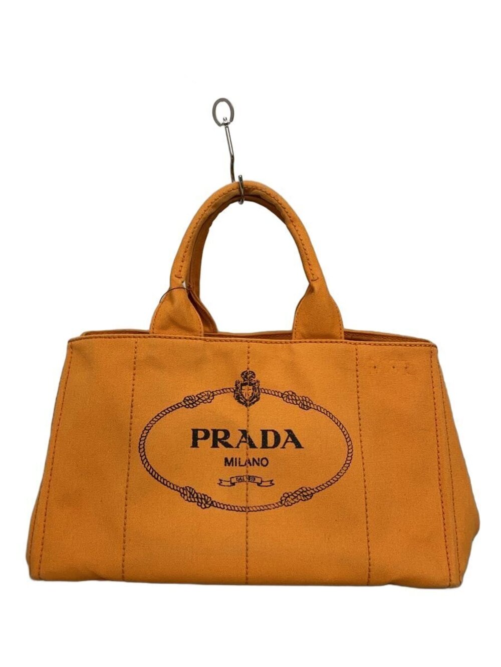 Prada Handbag Canvas Orange